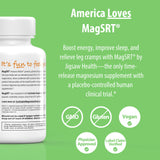 Etiqueta de Jigsaw Health MagSRT con información de ingredientes y dosificación visible