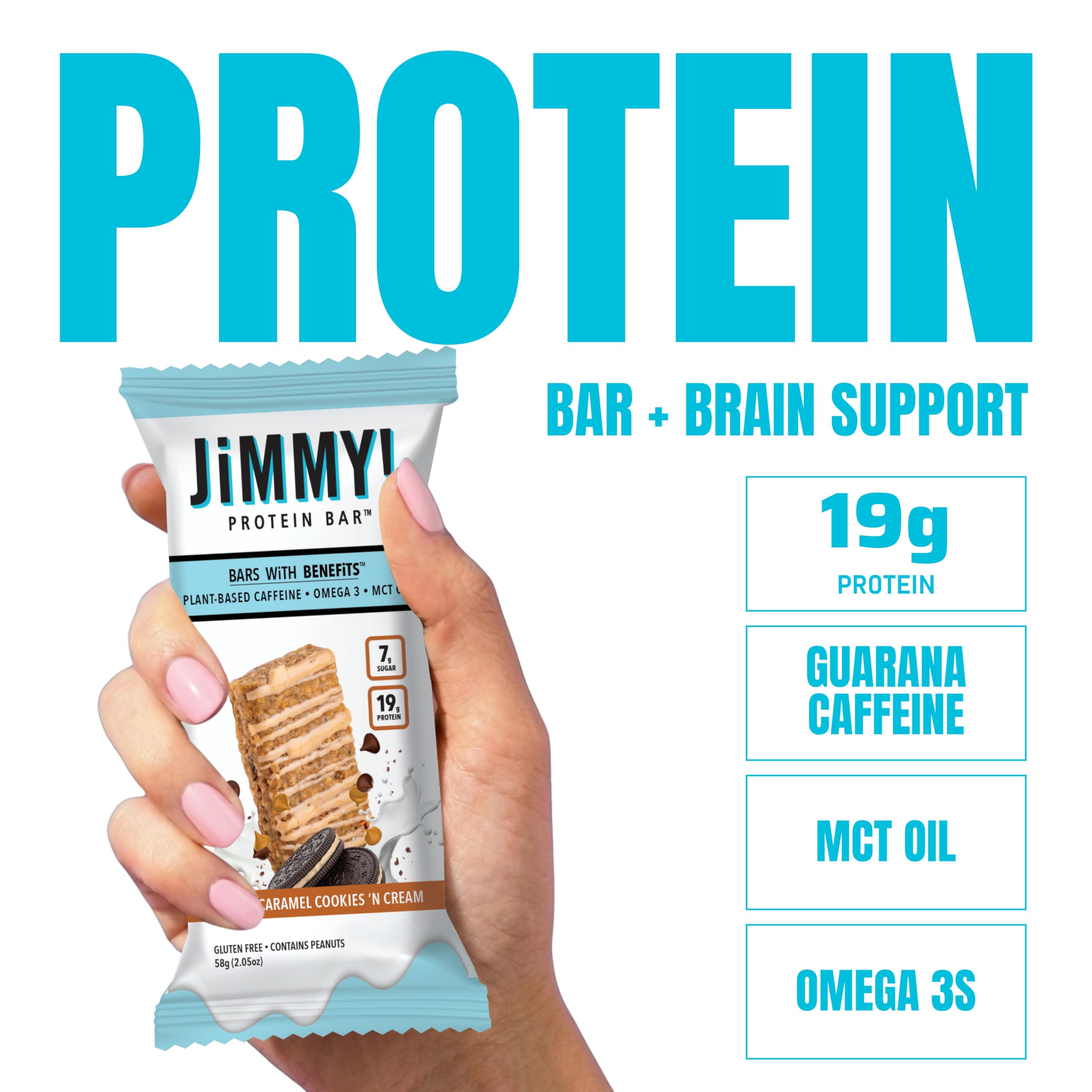 JIMMYBAR detalle de cobertura con chocolate hand-drizzled aporta sabor premium