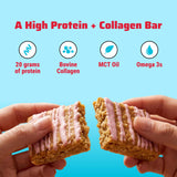 JIMMYBAR primer plano del crujiente de galleta y textura cremosa