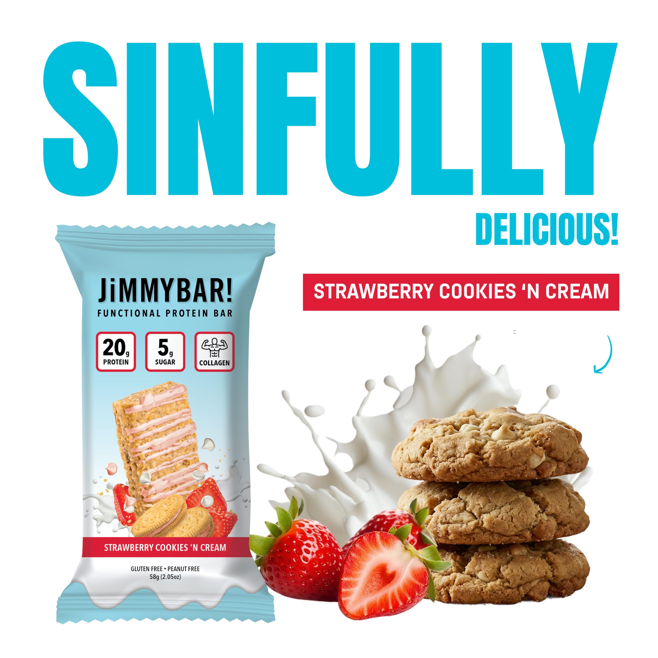 JIMMYBAR persona en gimnasio comiendo barra como snack post-entreno