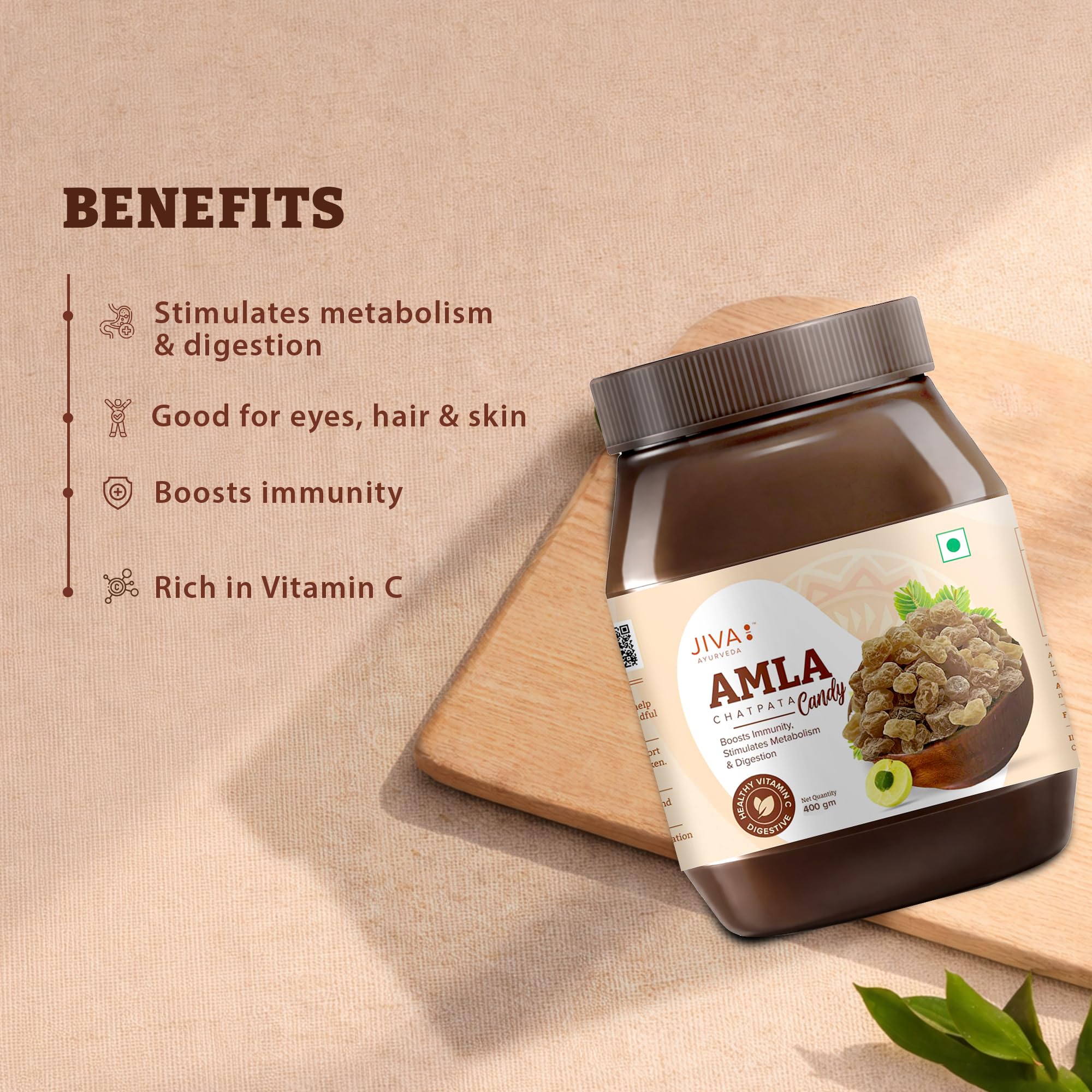 Jiva Ayurveda producto en mesa como snack, ideal para momentos sociales