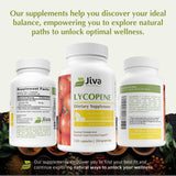 Jiva Botanicals etiqueta con información nutricional y certificación GMP visible