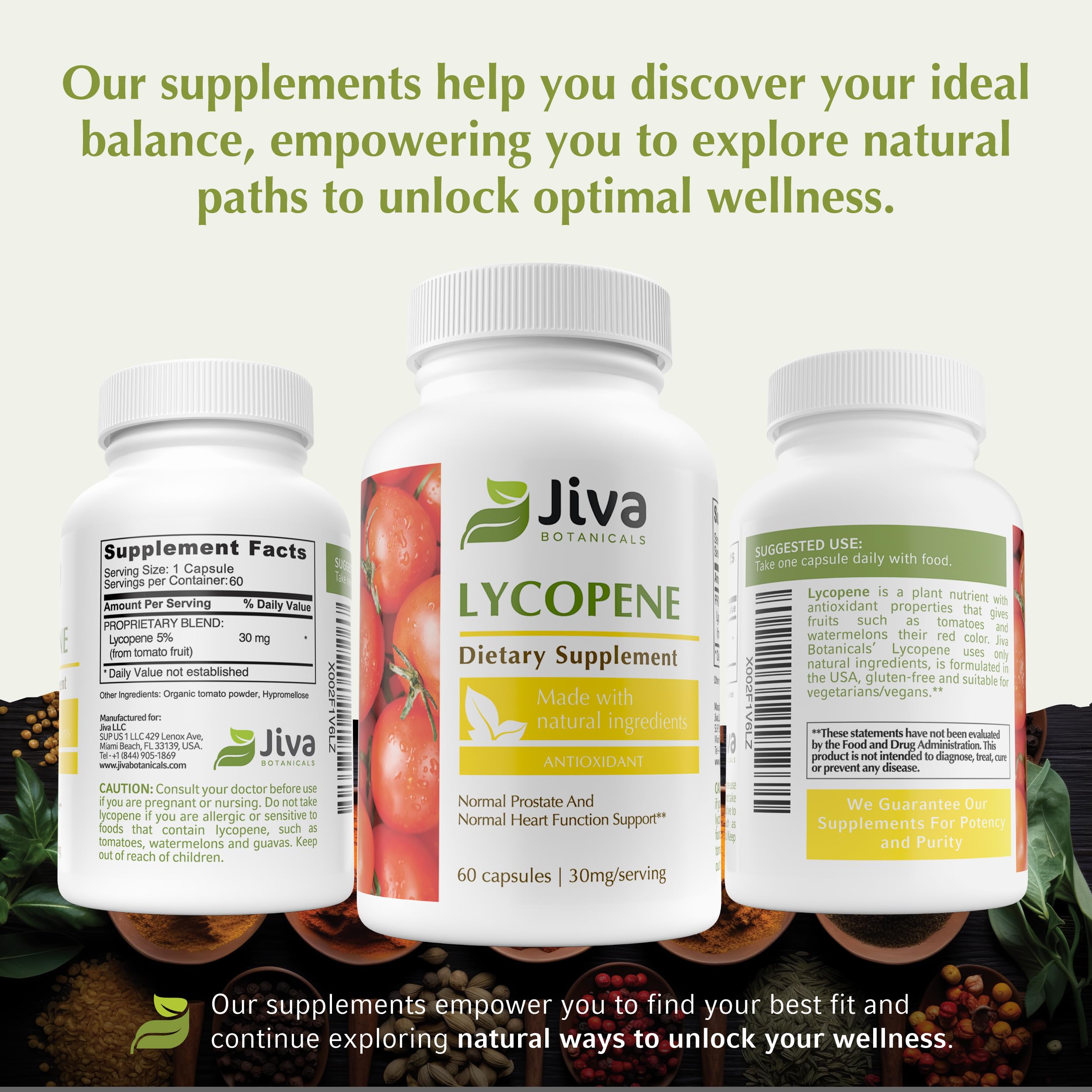 Jiva Botanicals cápsula junto a desayuno, facilidad de uso diario
