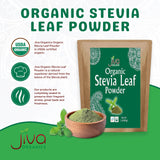 Jiva Organics textura de polvo verde en primer plano, visualiza pureza