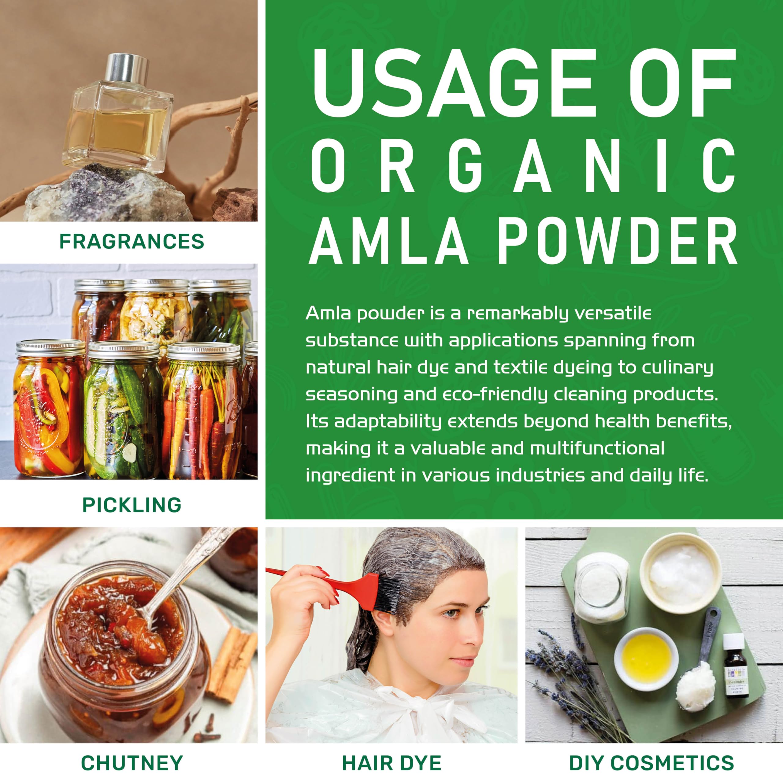 Jiva Organics polvo de amla integrado en receta culinaria casera