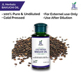 JL HERBAL etiqueta informativa de Bakuchi prensado en frío y pureza