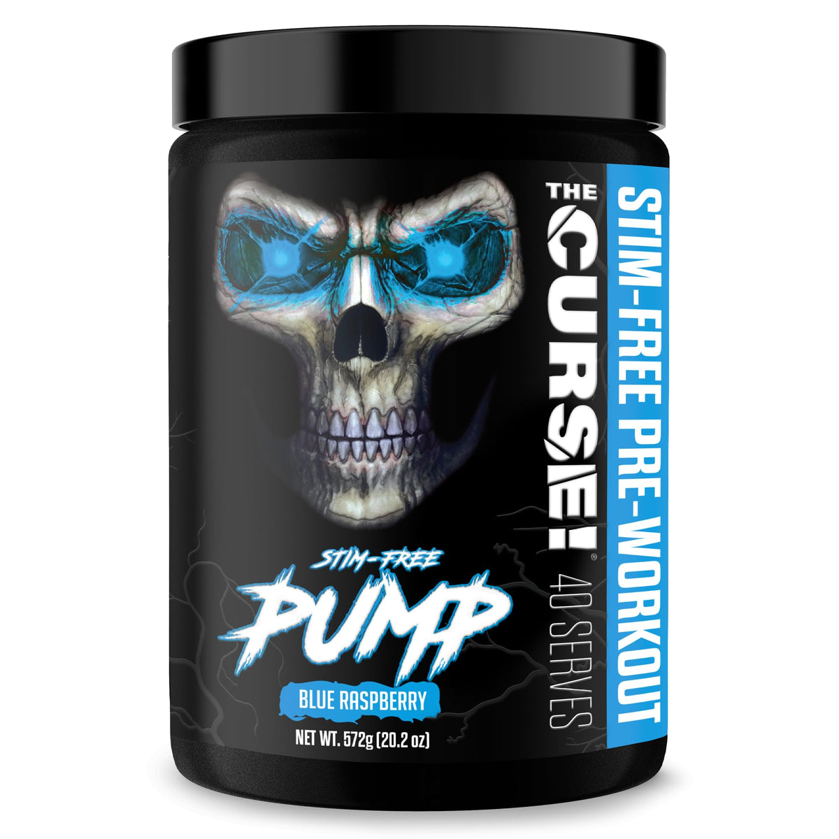 JNX SPORTS envase frontal con sabor blue raspberry, destaca claridad de fórmula