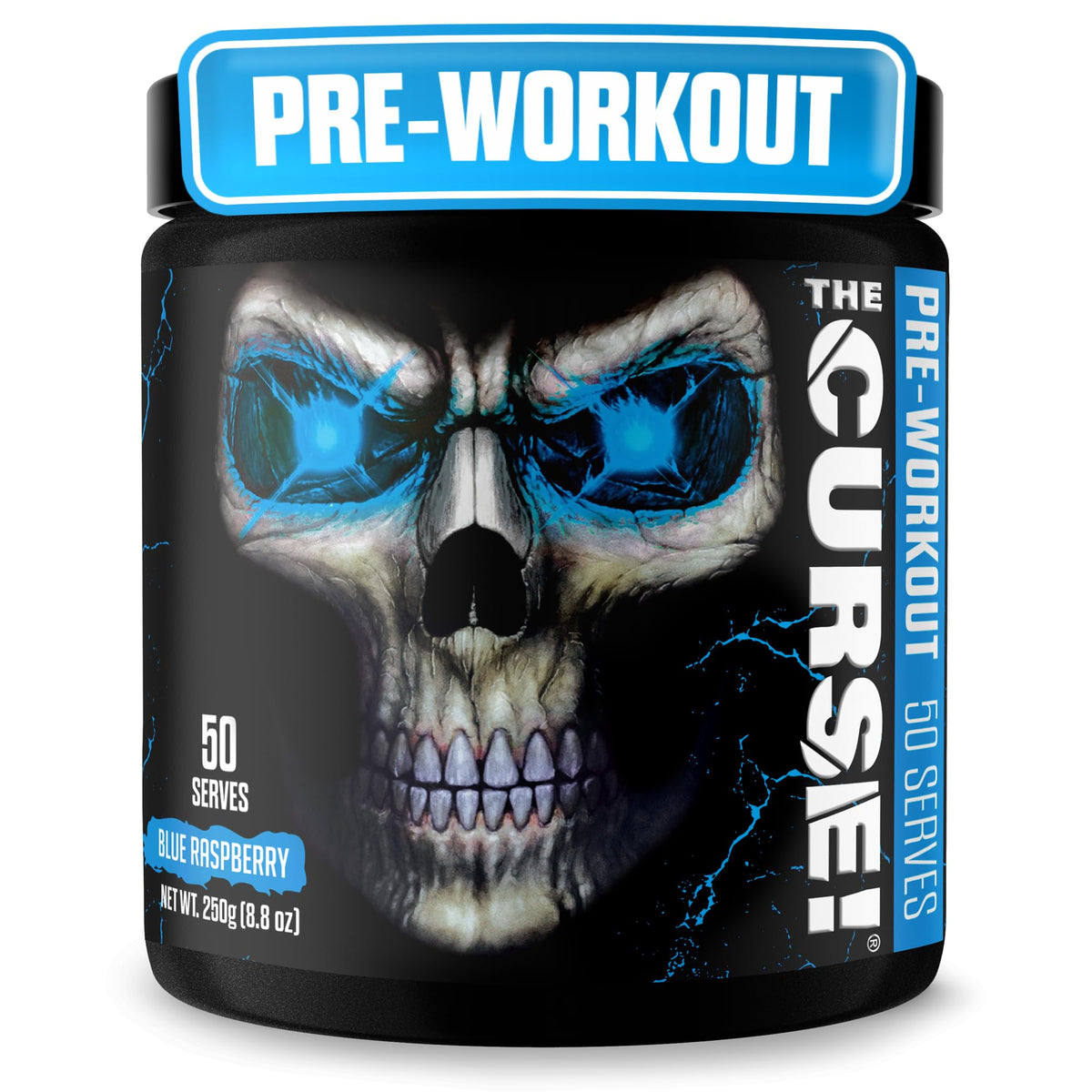 JNX SPORTS envase frontal The Curse! muestra información y atractivo visual