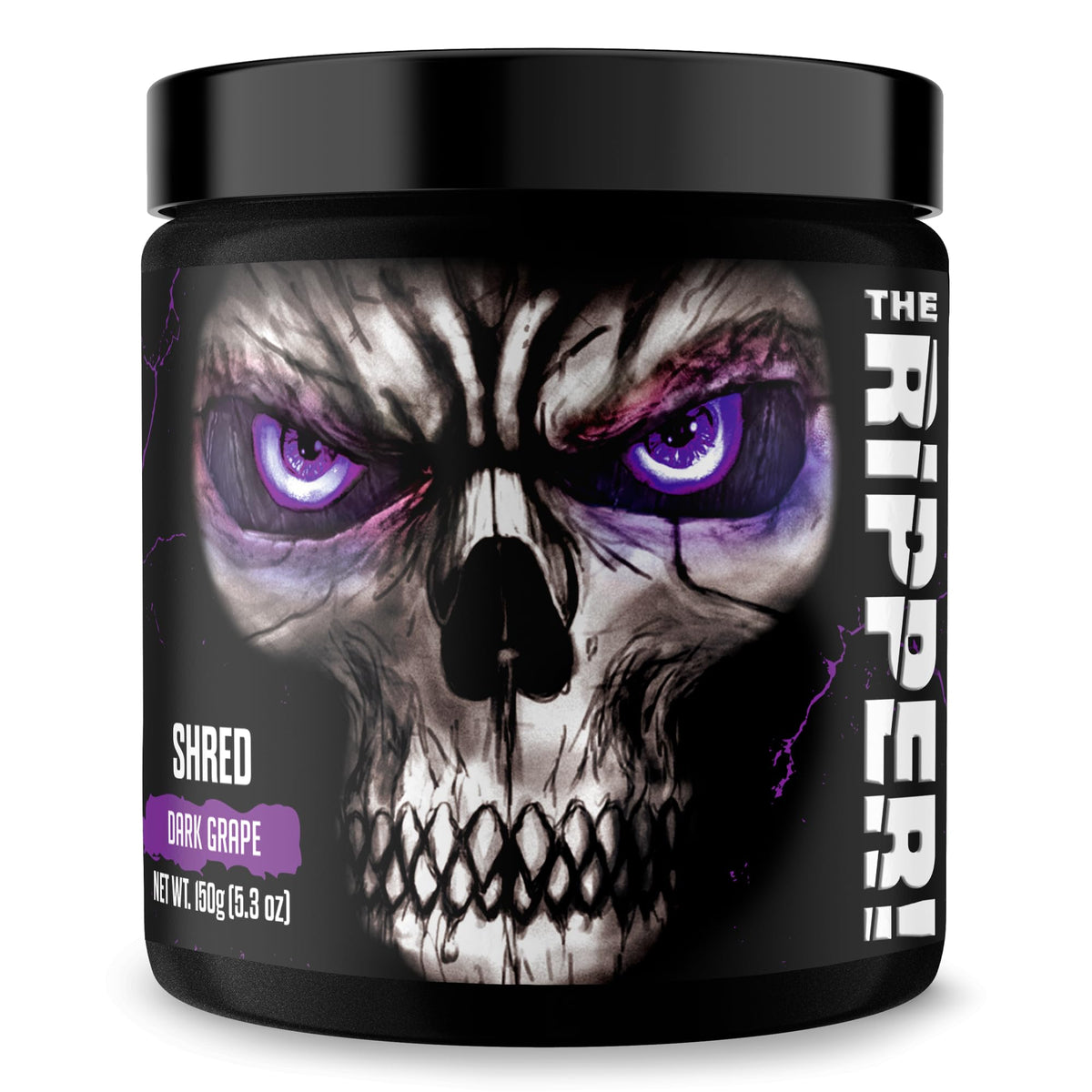 JNX SPORTS The Ripper! vista frontal del envase muestra sabor uva oscura y beneficios