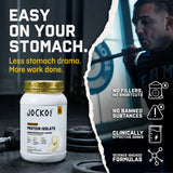 Jocko Fuel batido preparado en vaso listo para recuperación postentreno