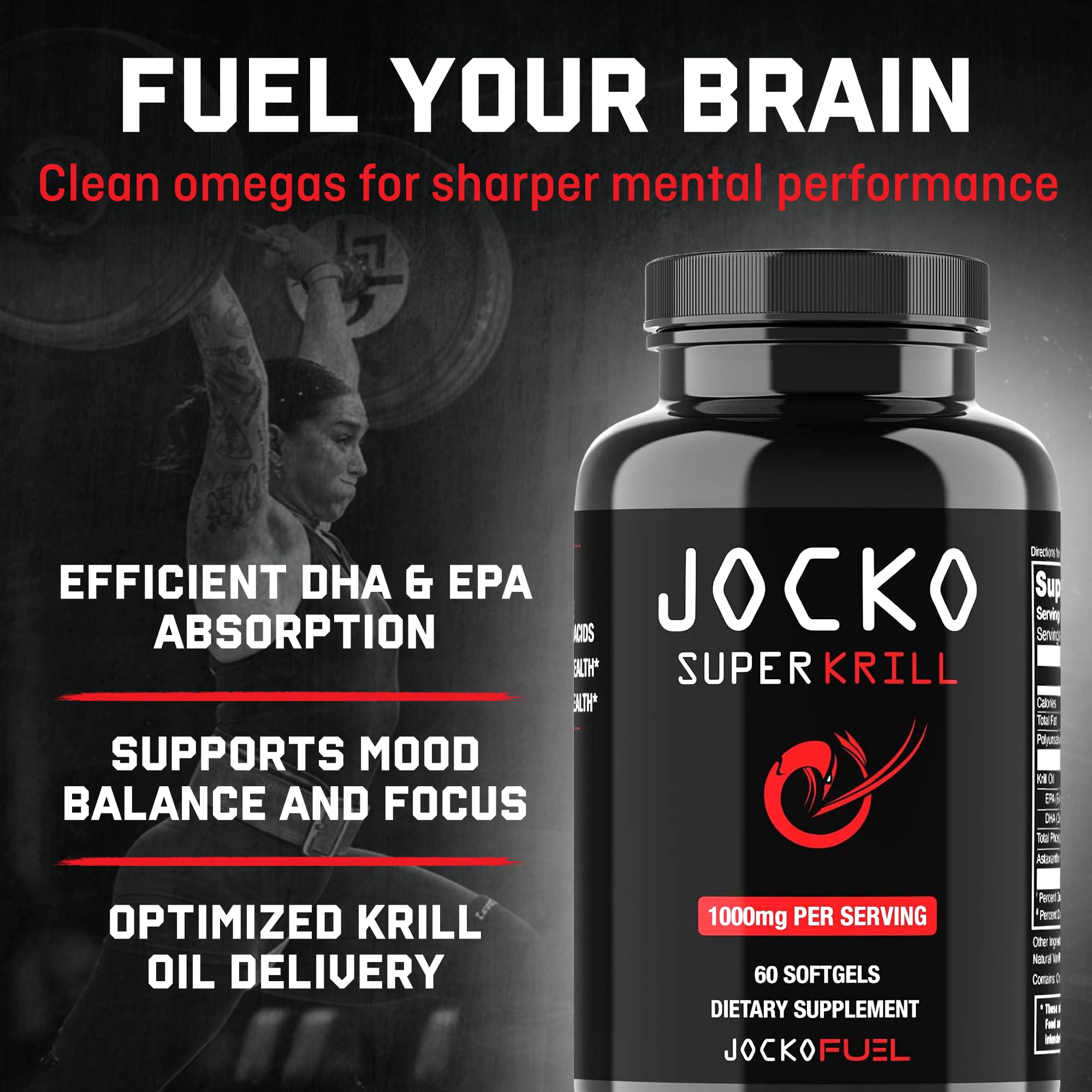 Jocko Fuel primer plano de cápsula blanda, texturas y facilidad de deglución