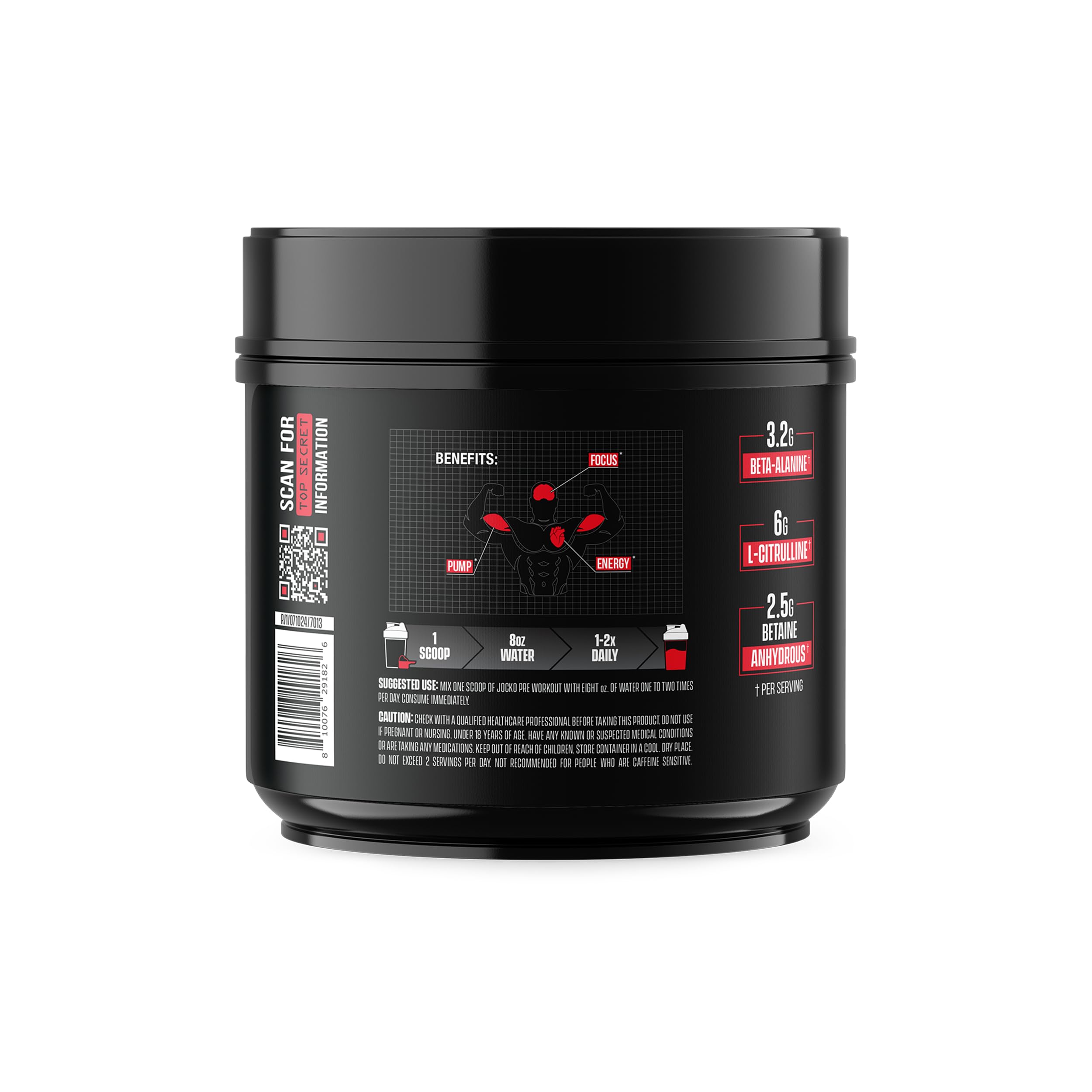 Jocko Fuel bote al lado de pesa para comparar tamaño y 30 servicios
