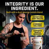 Jocko Fuel batido en vaso listo para consumir, práctico y rico en proteína