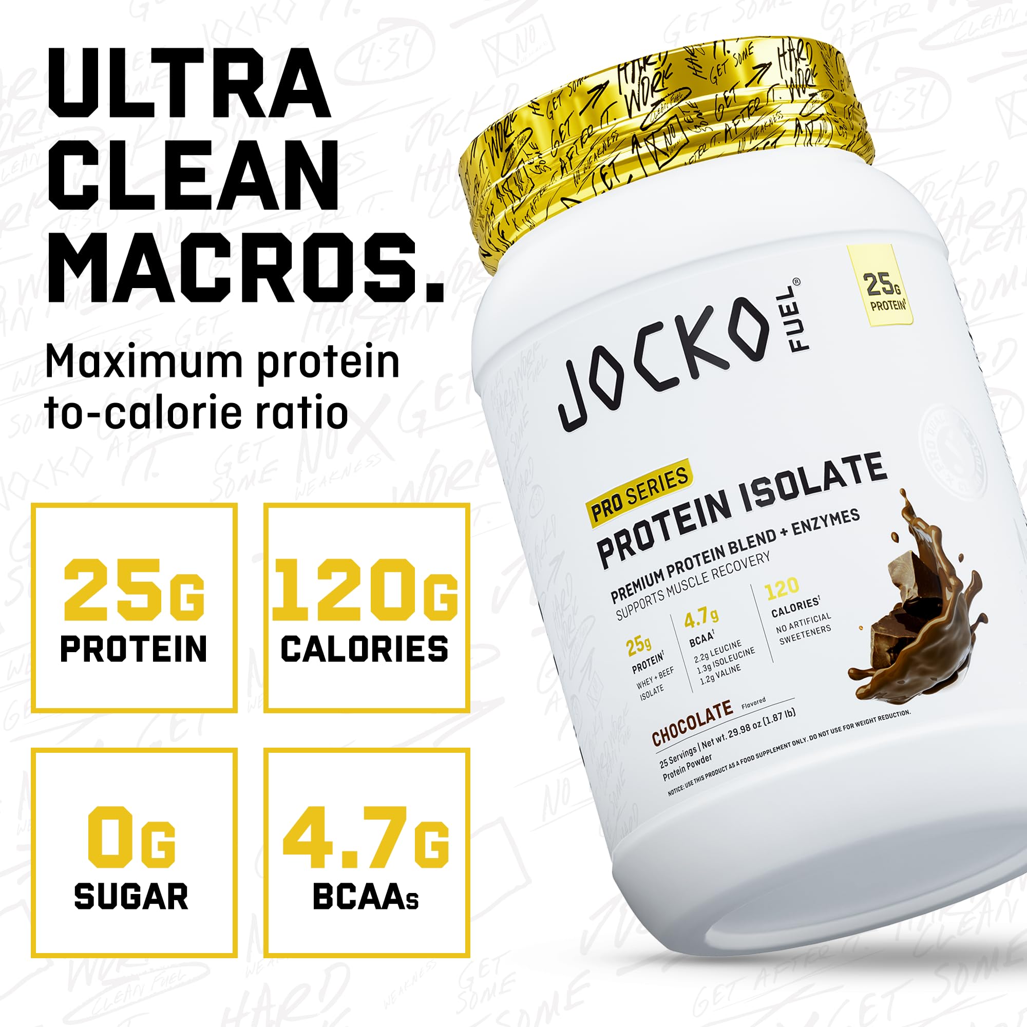 Jocko Fuel envase junto a objeto común para comparar tamaño y servir raciones