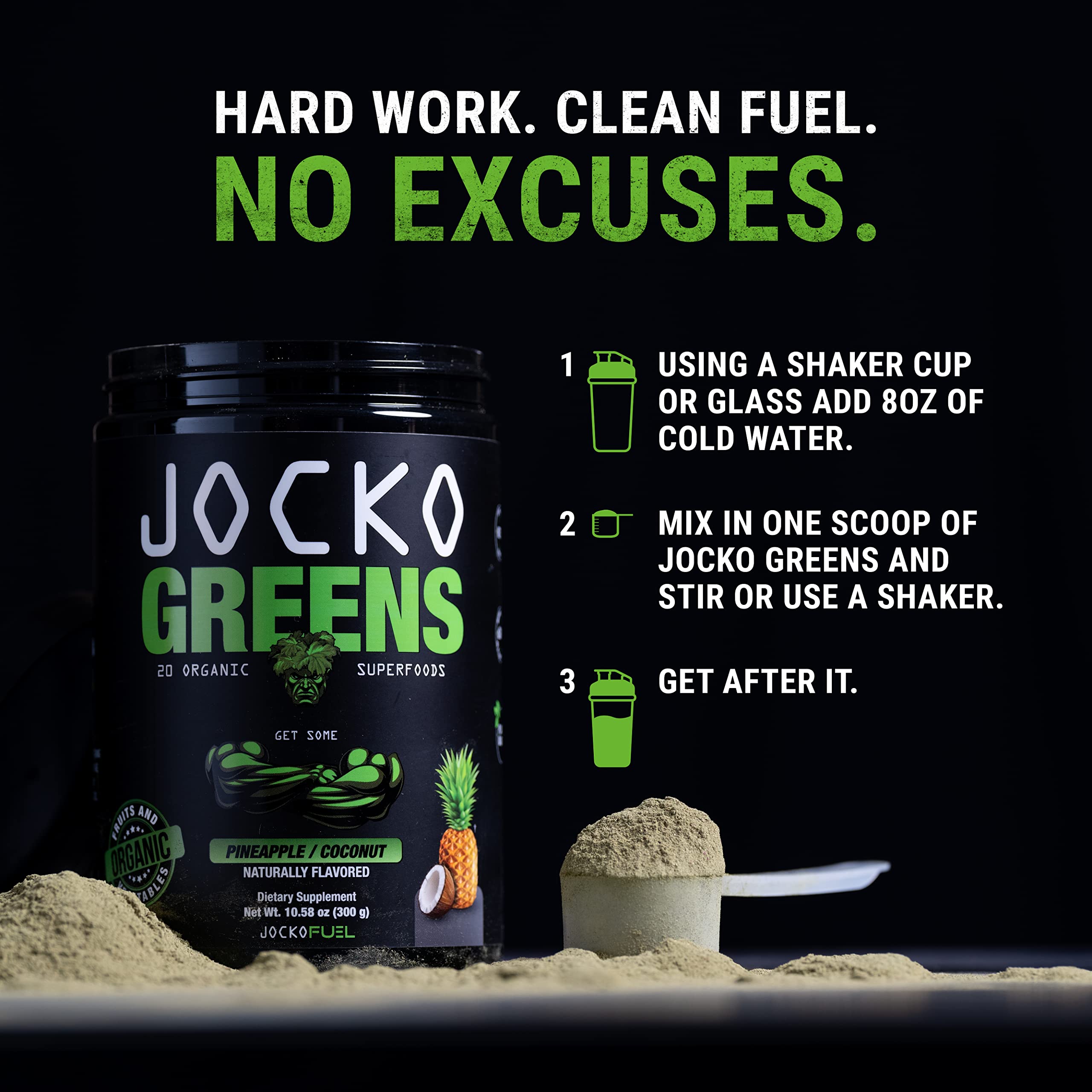 Jocko Fuel en desayuno saludable con frutas y batido para integración en rutina diaria