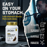 Jocko Fuel etiqueta nutricional destacando 25 g de proteína por porción