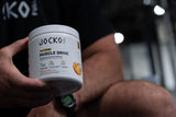 Jocko Fuel etiqueta con ingredientes que resalta di-leucina, HMB y EAAs