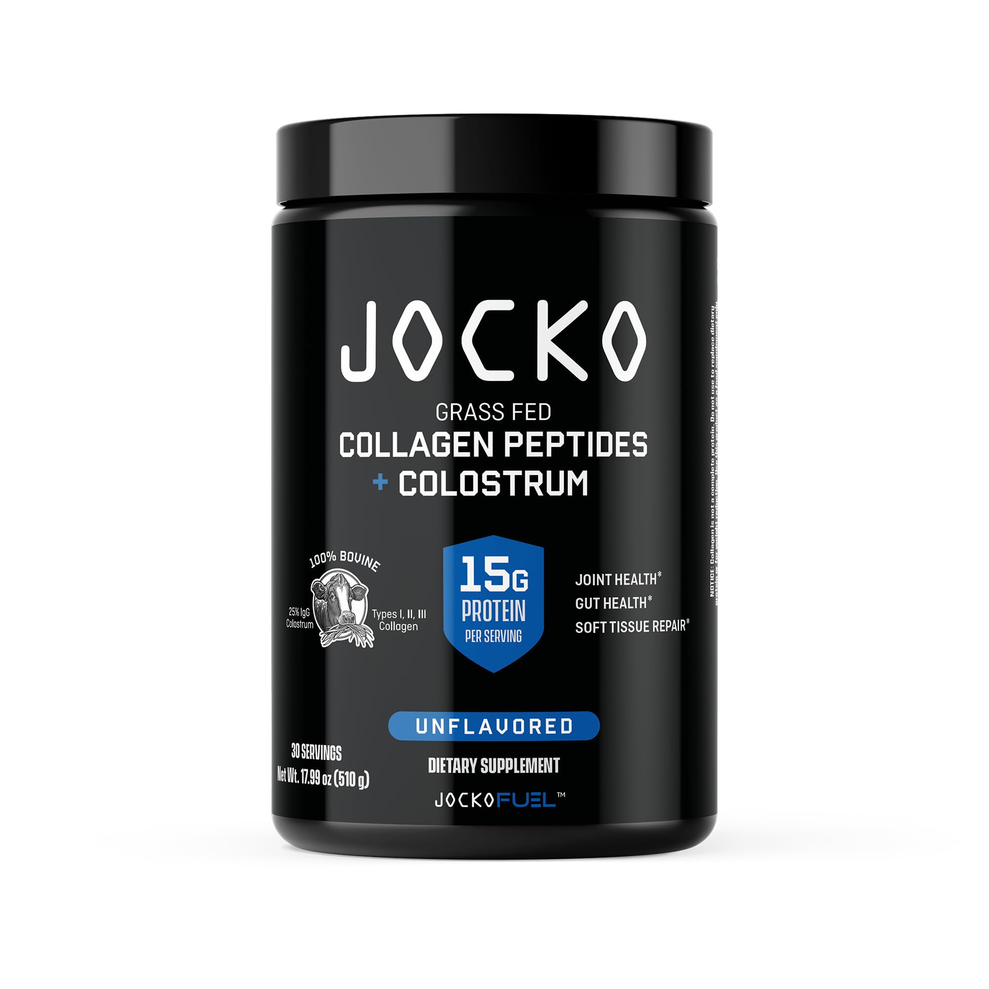 Jocko Fuel frasco delantero mostrando el envase y la marca, ideal para identificación rápida