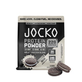 Jocko Fuel frasco frontal cookies & cream mostrando diseño y información clave
