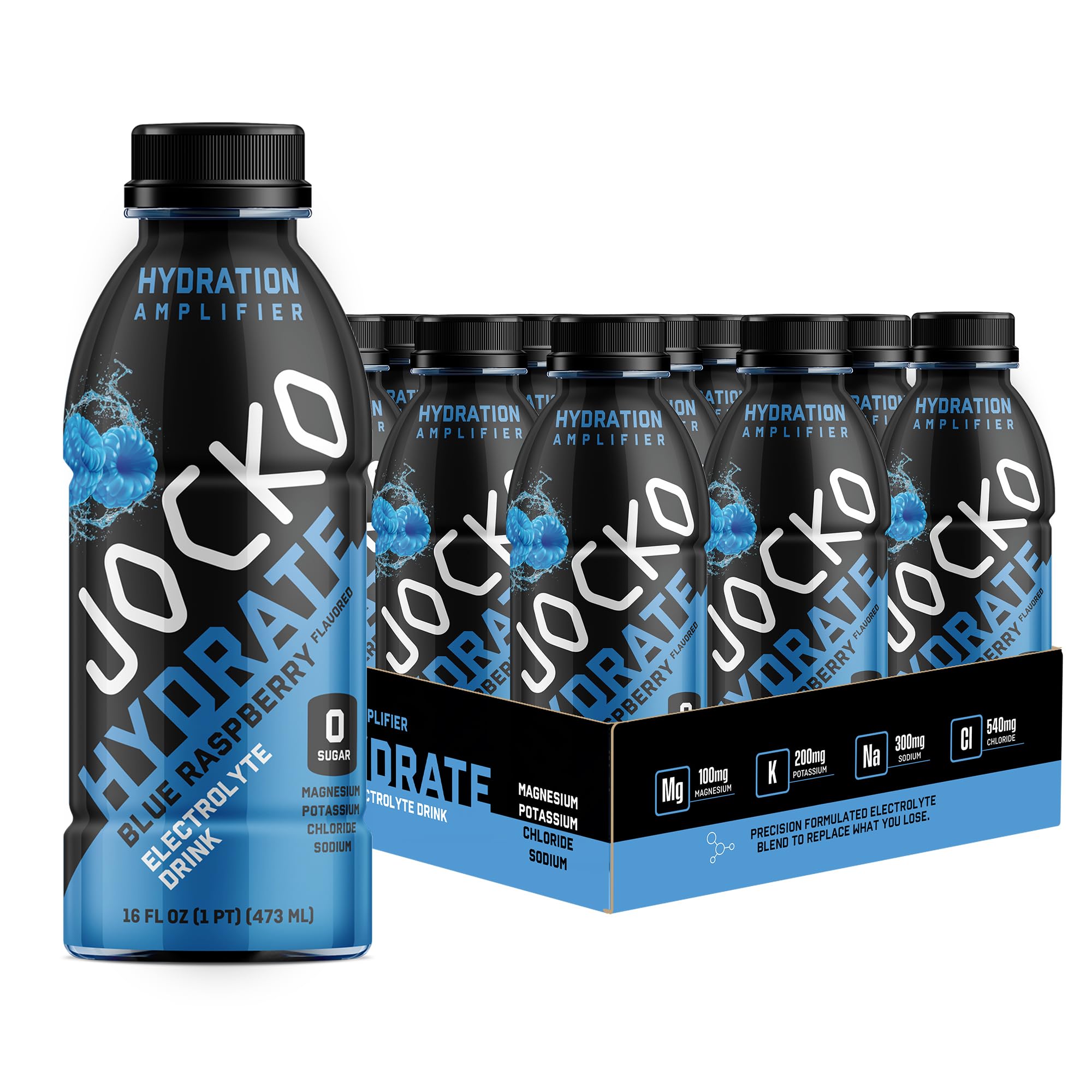 Jocko Fuel frente del empaque mostrando botella y beneficio hidratación rápida