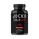 Jocko Fuel frente del envase mostrando diseño y beneficio de apoyo inmunitario