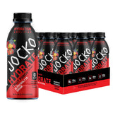 Jocko Fuel frente del paquete mostrando sabor Fruit Punch y beneficios de electrolitos