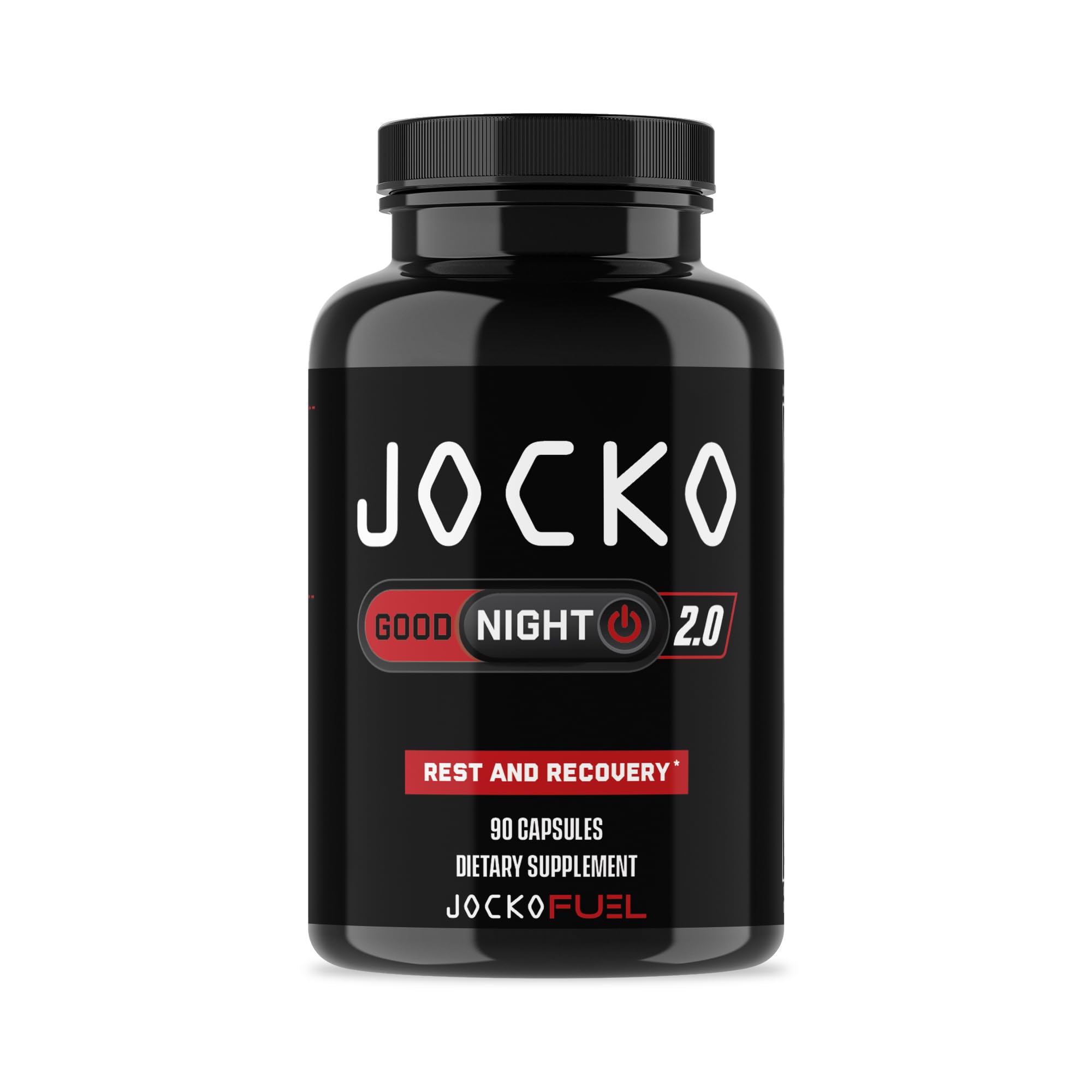 Jocko Fuel Good Night envase frontal mostrando el diseño y cantidad, ayuda a planificar el uso nocturno