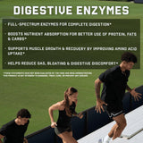 Jocko Fuel etiqueta de ingredientes que resalta enzimas y betaina