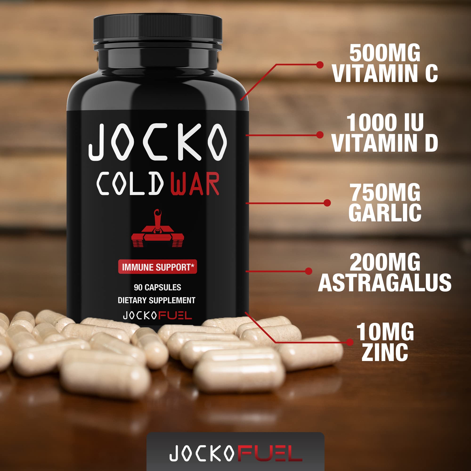 Jocko Fuel textura de la cápsula en primer plano, calidad y fácil ingestión