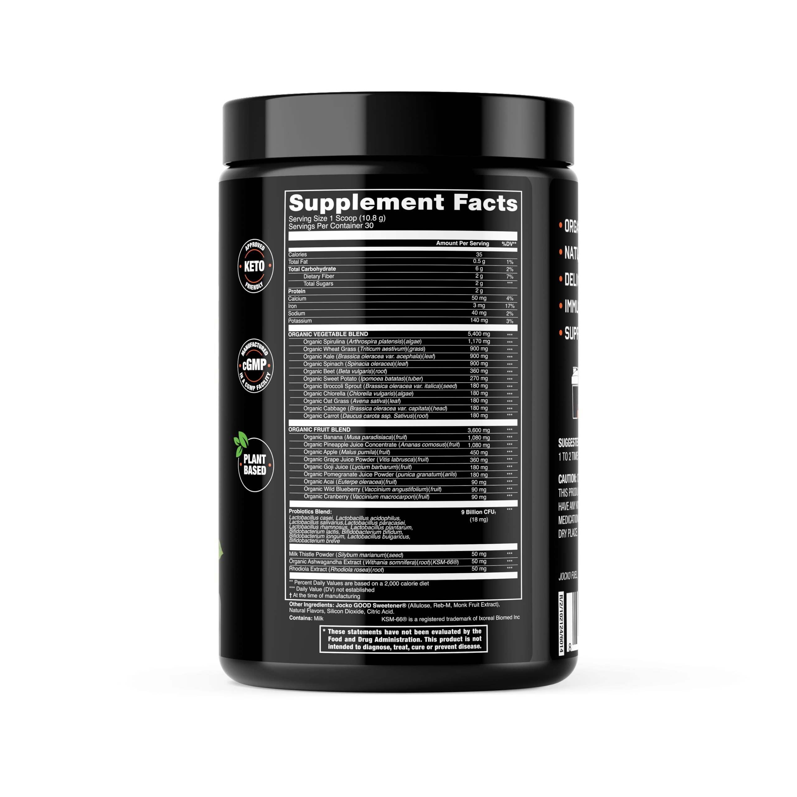Jocko Fuel textura del polvo en cuchara, fácil disolución y mezcla rápida