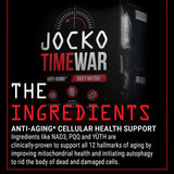 Jocko Fuel TIME WAR polvo en cuchara destacando textura y fácil disolución