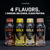 Ingredientes clave en Jocko Mölk mostrando proteínas y probióticos