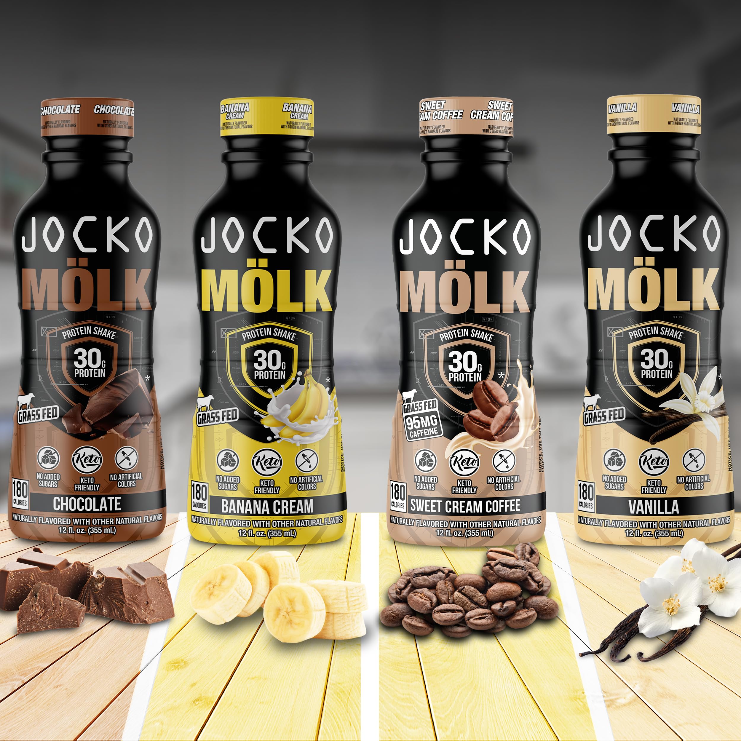 Jocko Mölk pack de 12 unidades en caja para almacenamiento y compra por volumen
