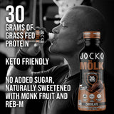 Jocko Mölk textura del batido en primer plano resaltando cremosidad y sabor chocolate