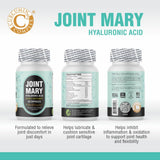JOINT MARY persona tomando cápsula con agua evidenciando uso diario
