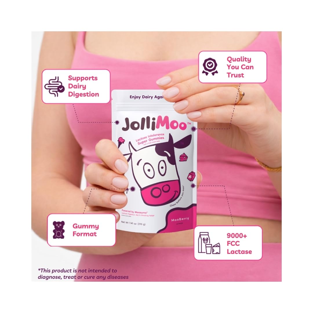 JolliMoo frasco abierto mostrando la cantidad y aspecto interno