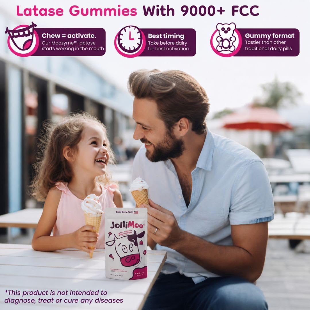 JolliMoo familia disfrutando lácteos con facilidad gracias a las gomitas