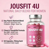 JOUSFIT 4U cápsula vista cercana que destaca textura y formato