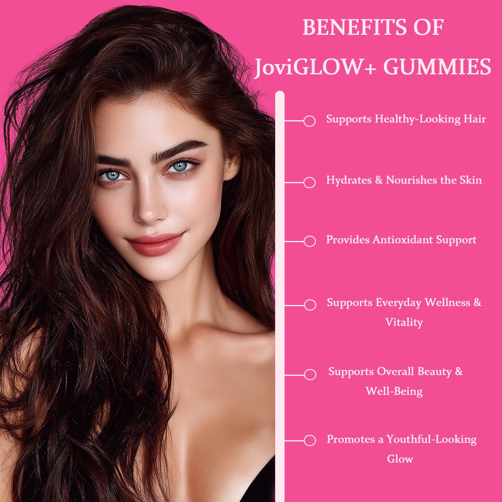 Etiqueta Jovi Glow con información nutricional y lista de ingredientes claramente visible