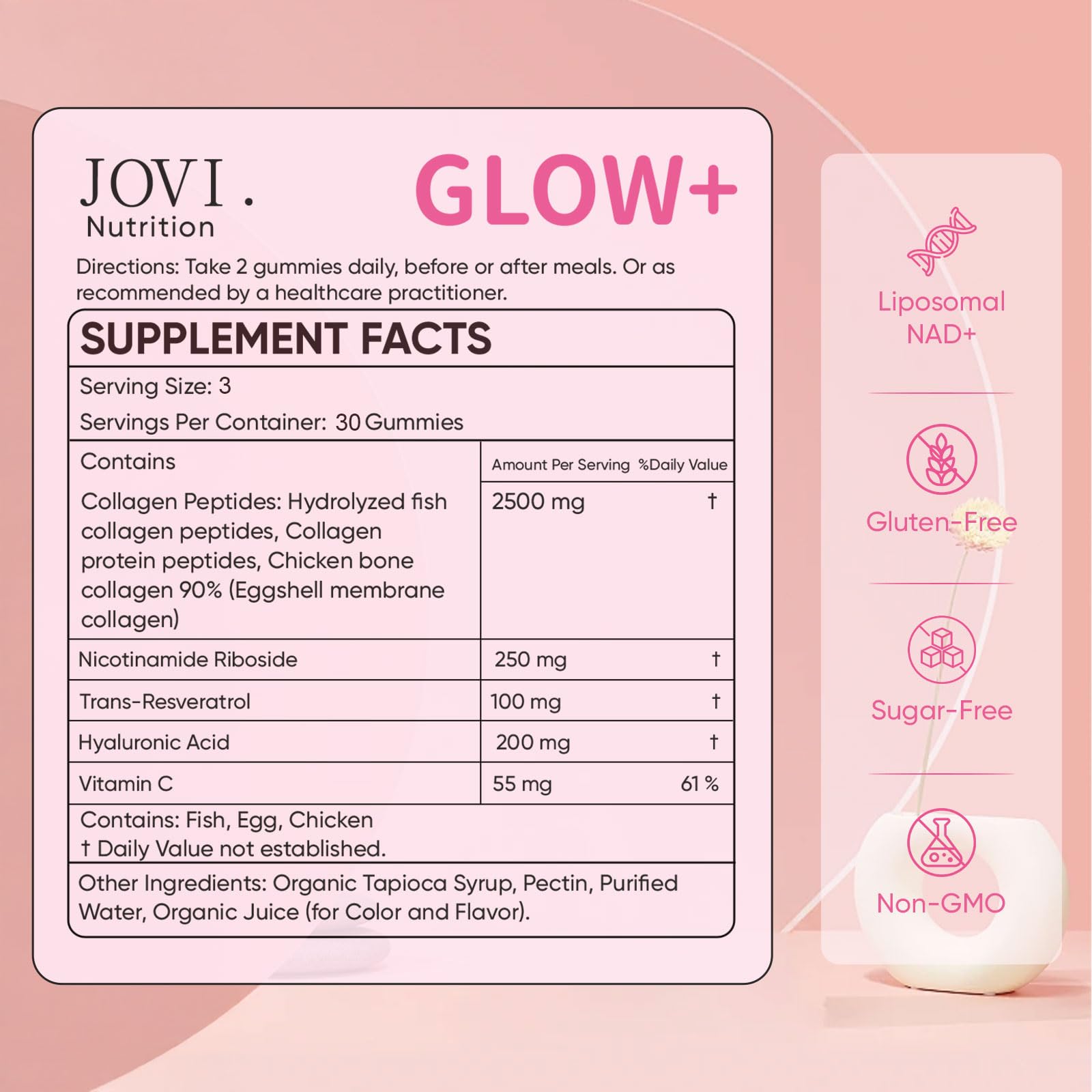 JOVI NUTRITION frasco en baño junto a rutina diaria que facilita uso constante