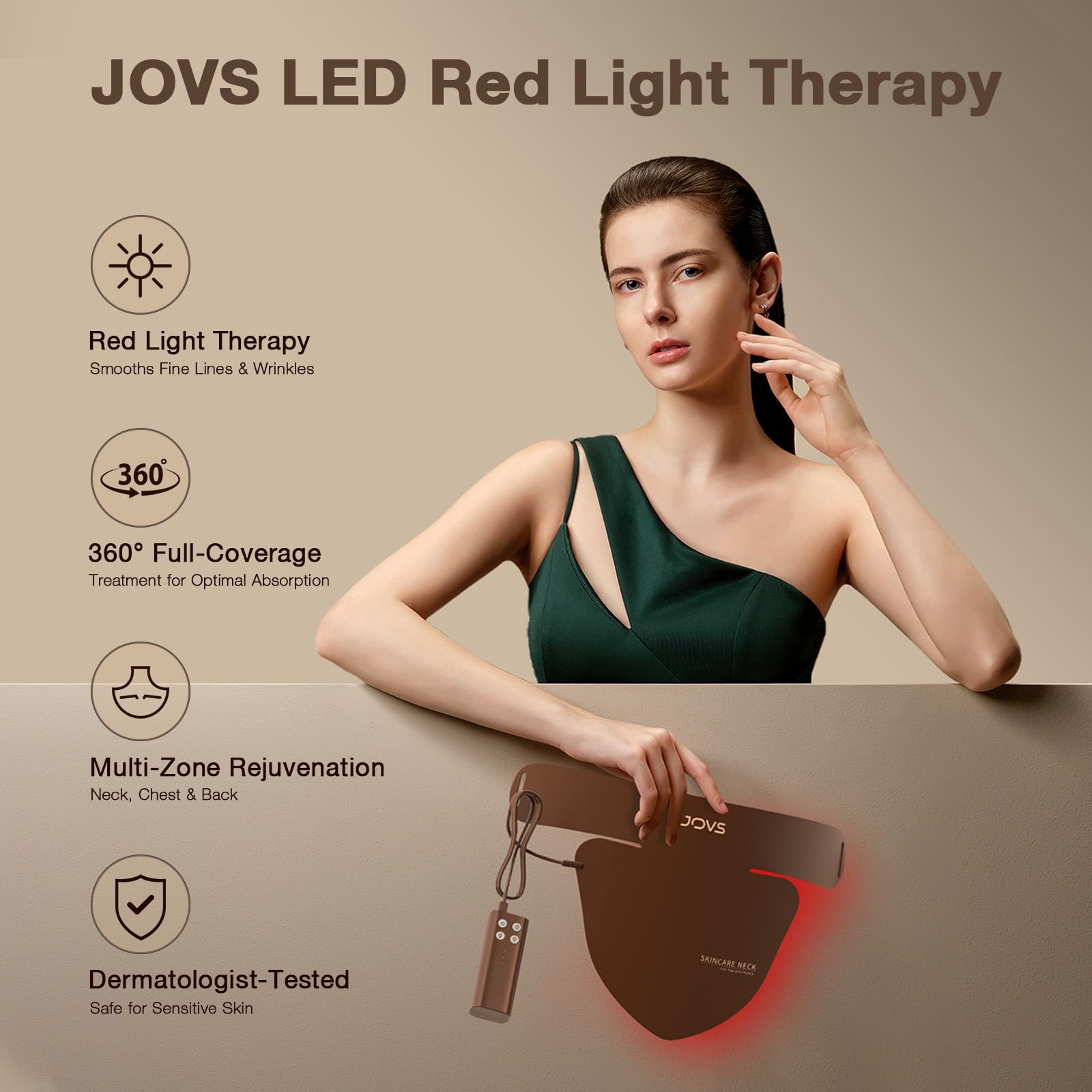 JOVS detalle de silicona flexible que mejora el contacto con piel