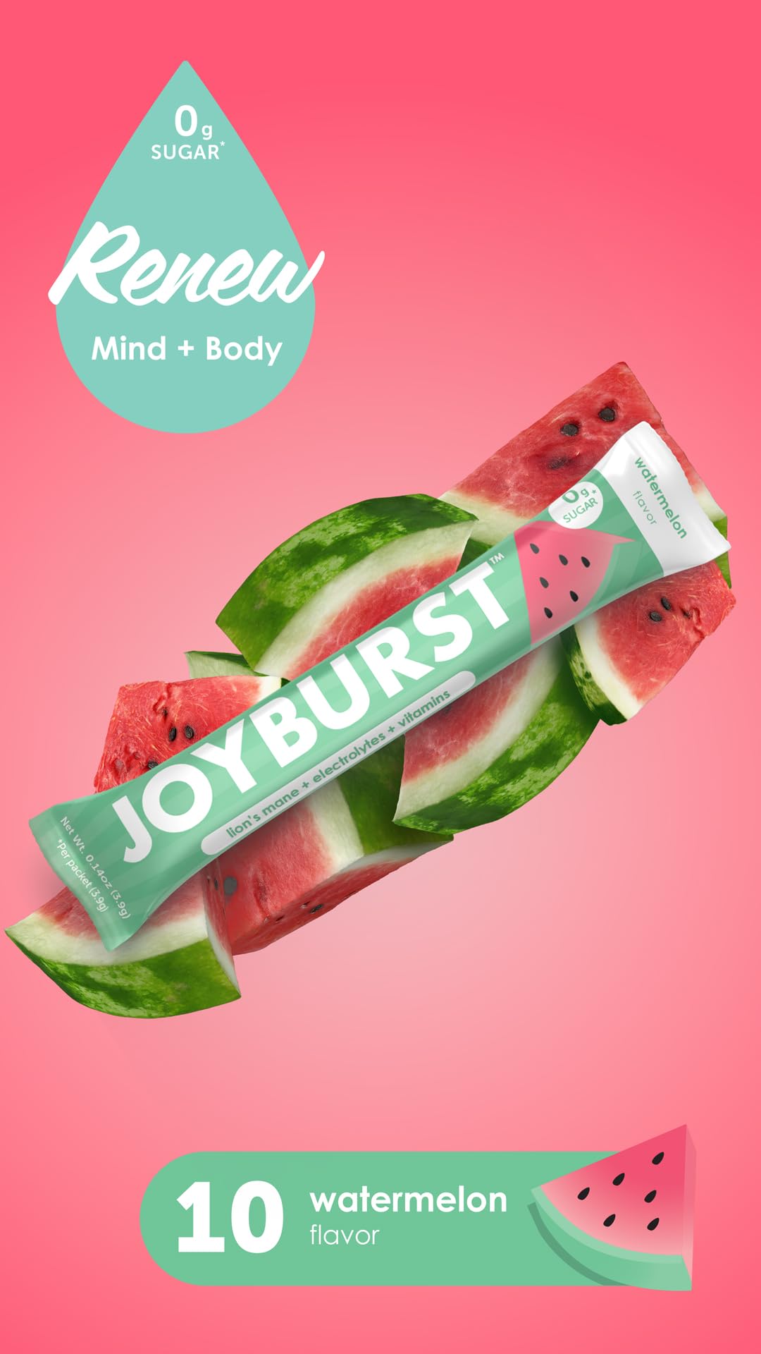 JOYBURST sobre junto a mano para comparación de tamaño portátil