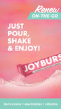 JOYBURST etiqueta nutricional visible para información clara de ingredientes