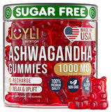 JOYLI Nutrition frasco frontal mostrando 60 gomitas veganas y sin azúcar para calma