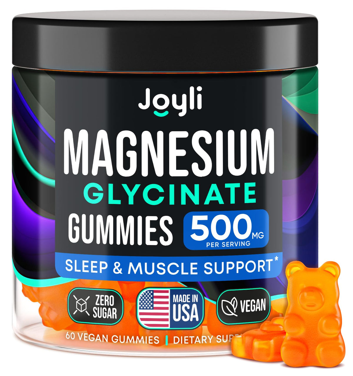 JOYLI Nutrition envase frontal mostrando 60 gominolas y etiqueta clara