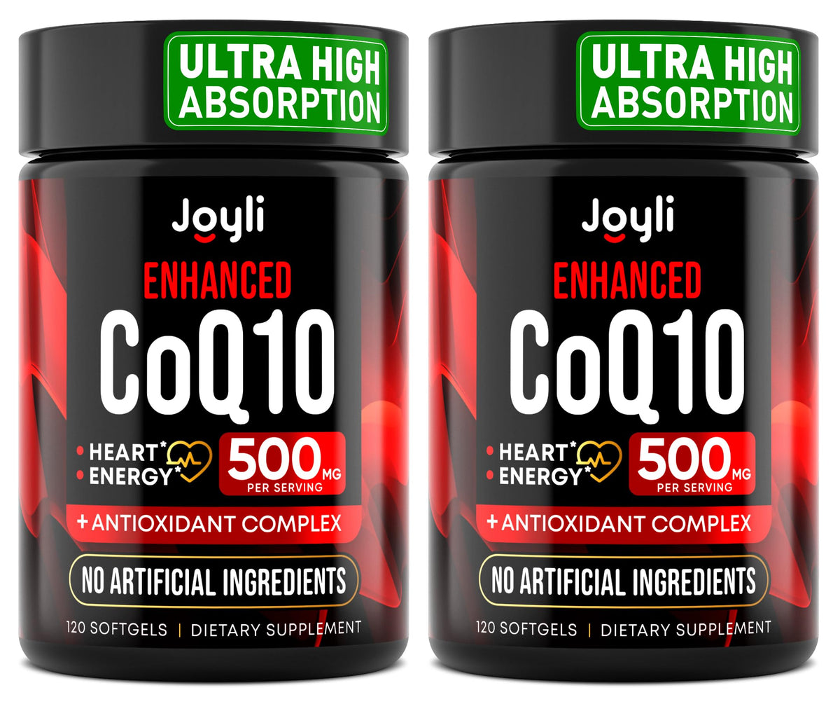 JOYLI Nutrition vista frontal del envase que muestra 120 softgels y beneficios del pack