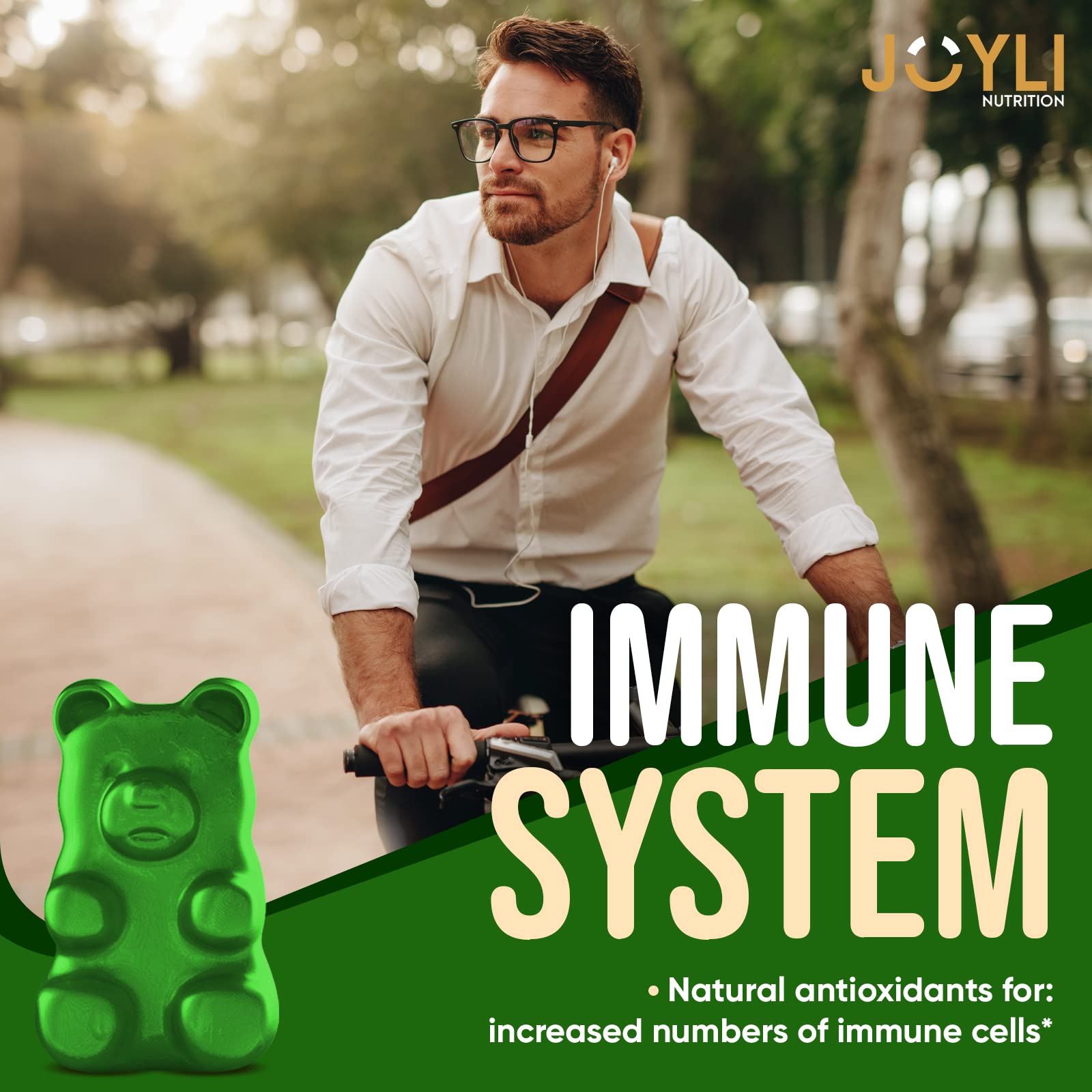JOYLI Nutrition gominolas en escena familiar con niños y adultos, uso compartido seguro