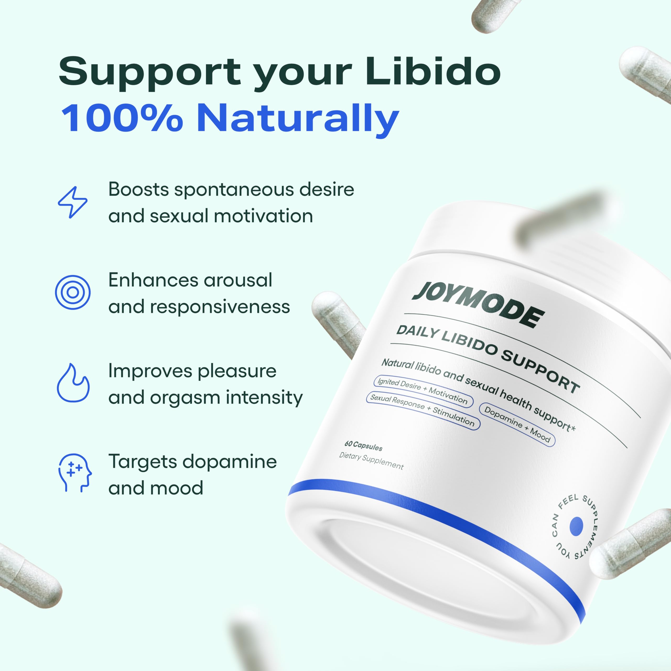 JOYMODE cápsulas apiladas que muestran facilidad de uso diario