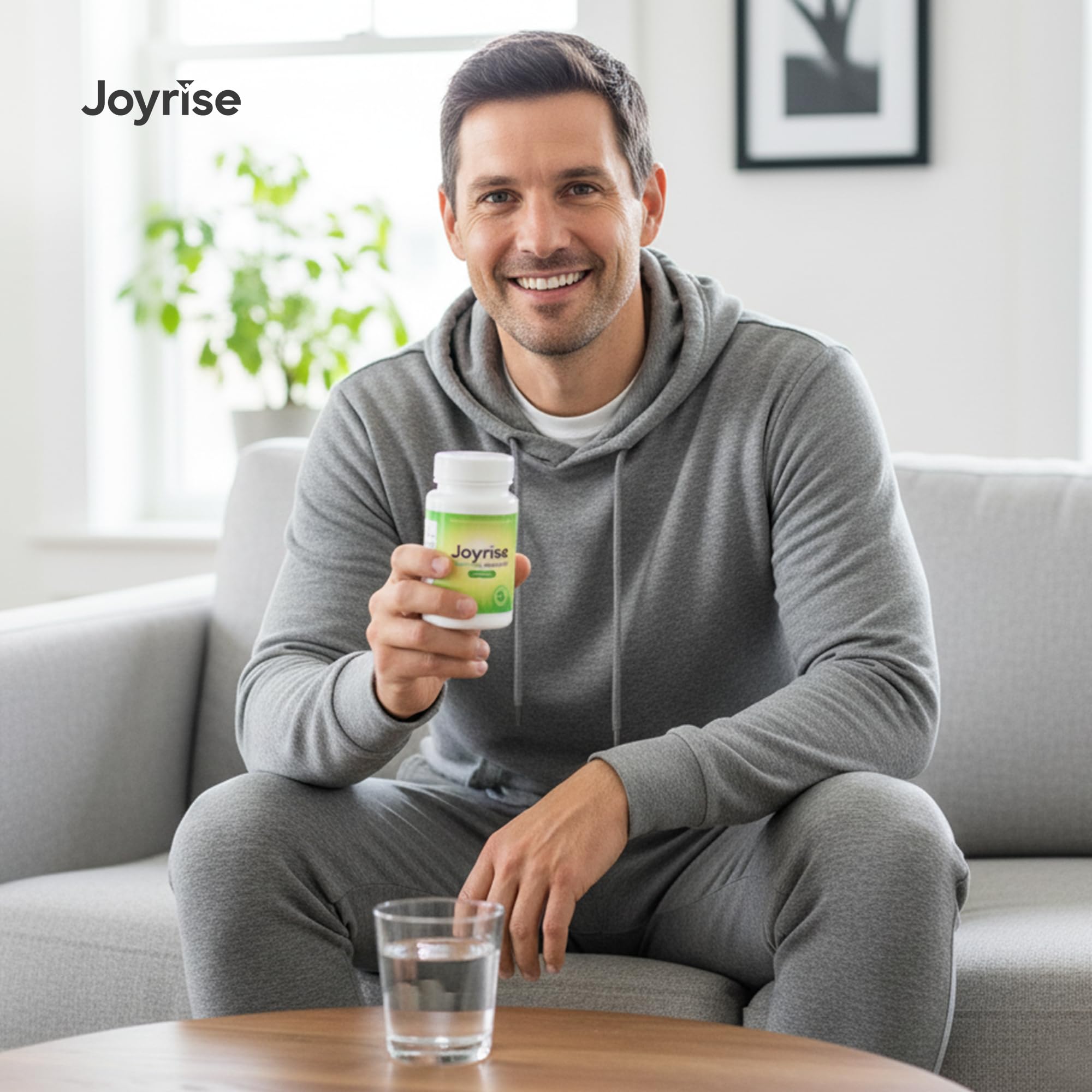 Joyrise junto a un desayuno ligero mostrando recuperación matutina