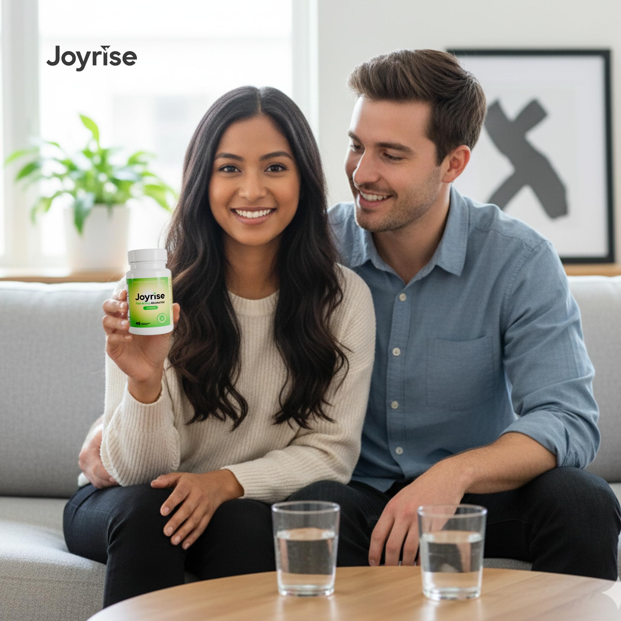 Joyrise cápsulas en mano para demostrar dosis práctica y rápida